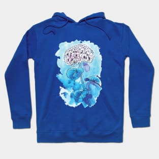 Blue Hydrangea Watercolor Hoodie